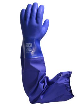 Guante Pvc Azul De 70cm De Largo Dps Certificado