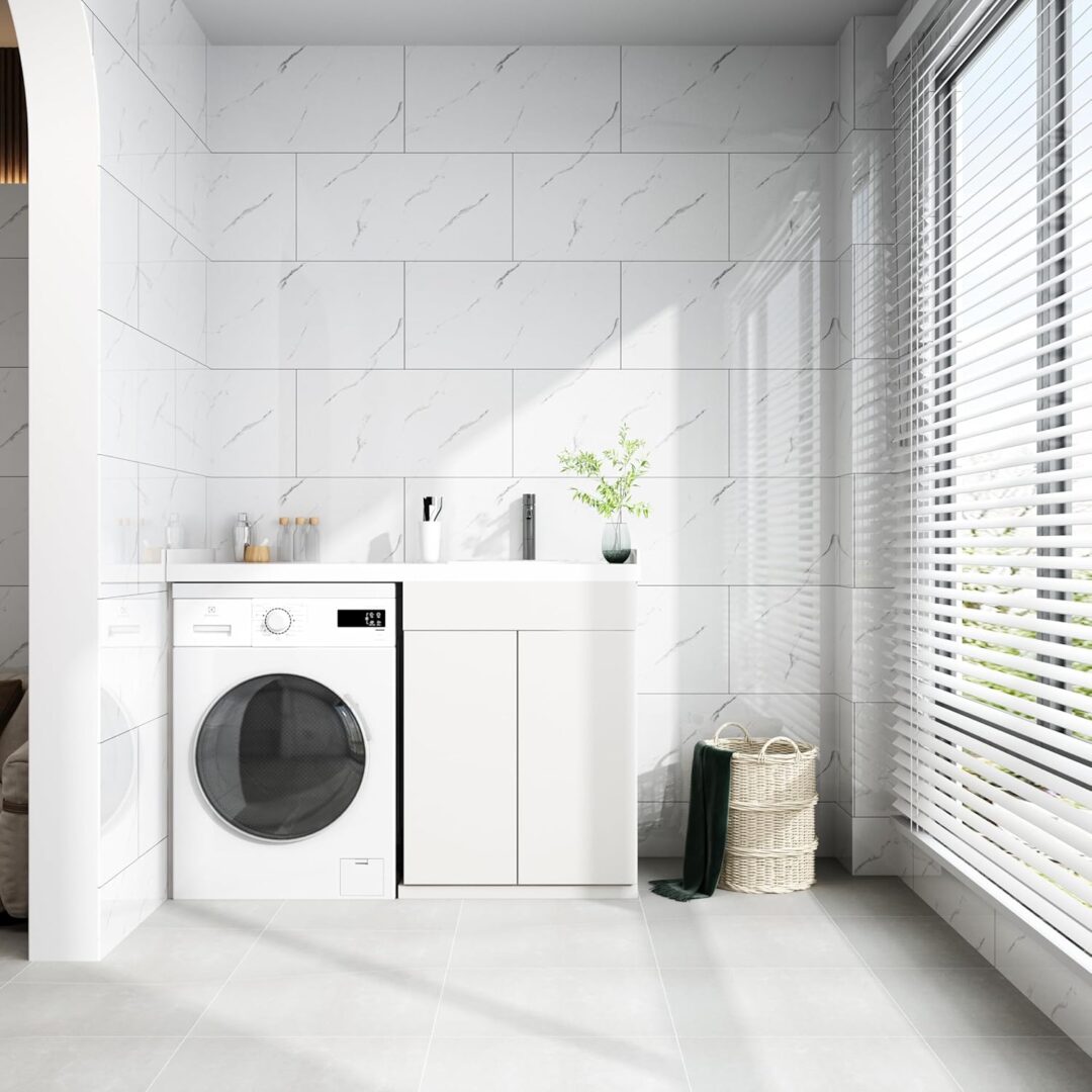 Baldosas Autoadhesivas Placa Pvc Marmol Blanco 30x60cm X 2 Un - Imagen 5