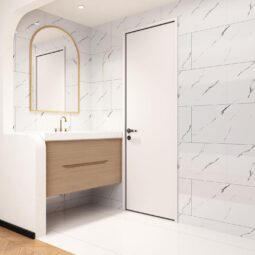 Baldosas Autoadhesivas Placa Pvc Marmol Blanco 30x60cm X 2 Un