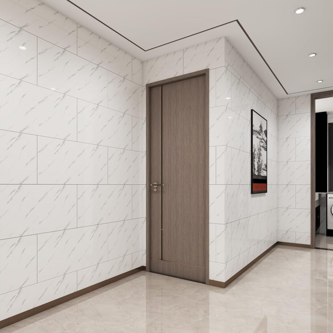 Baldosas Autoadhesivas Placa Pvc Marmol Blanco 30x60cm X 2 Un - Imagen 3