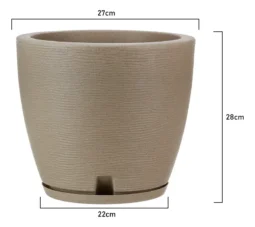 Alternative view of Maceta Amsterdam Plástico Chica Rotomoldeada 27 X 28cm Con Plato