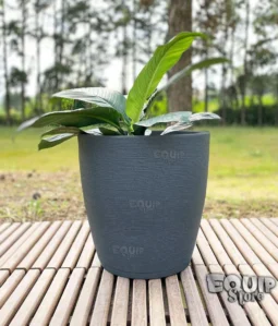 Maceta Amsterdam Plástico Grande Rotomoldeada 40x45cm Con Plato