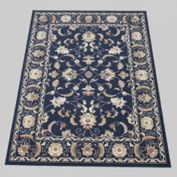 Alfombra Carpeta Zafira Tejido Plano Living Comedor 100x150cm Azul