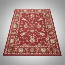 Alfombra Carpeta Zafira Tejido Plano Living Comedor 1,5x2mt Rojo