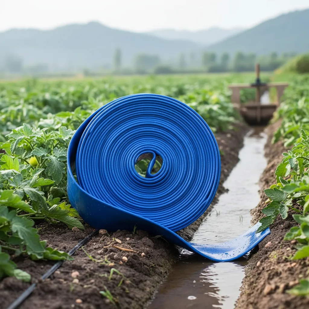 Manga Pvc Sin Tela 38mm Manguera Plana Desagote X 50mts - Imagen 4