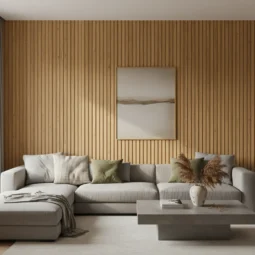 Wall Panel Revestimiento Pared Wpc Ranurado Interior 2,5mts