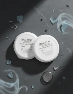 Kit Par Prefiltros Polvo Particulas P2 Retenedores Bls 4000 Blanco