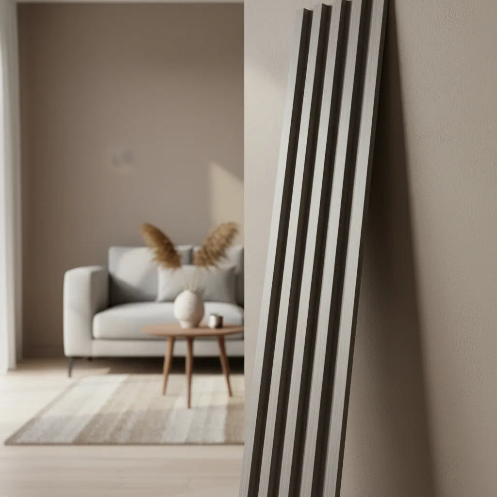 Revestimiento De Pared Wall Panel Wpc Simil Madera Interior Gris - Imagen 2