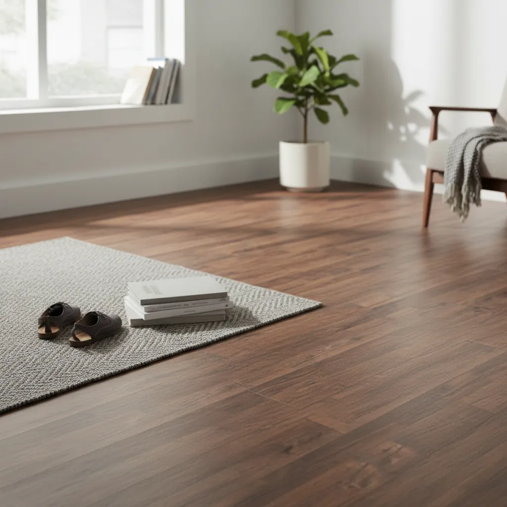 Piso Vinílico En Rollo 1,5mm Bonus Madera Oscura X Mt2 - Imagen 3