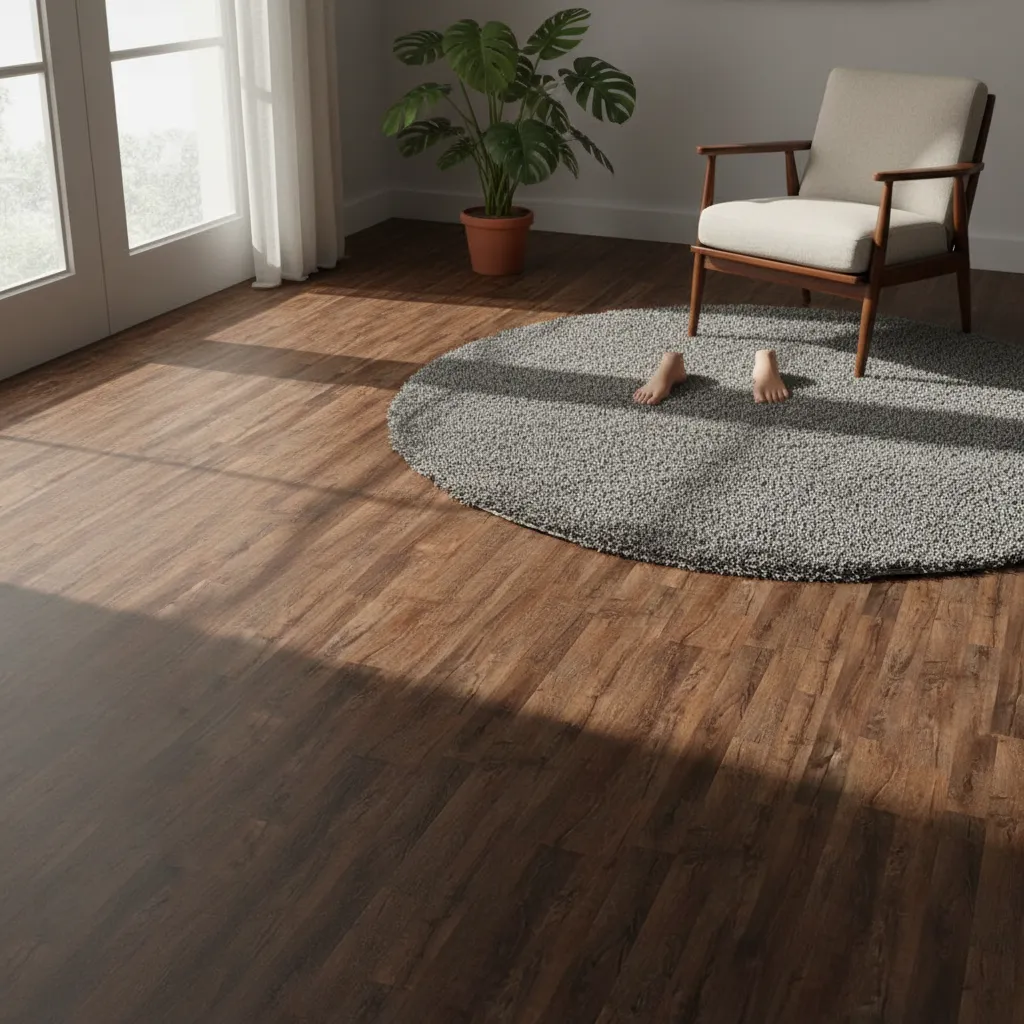 Piso Vinílico En Rollo 1,5mm Bonus Madera Oscura X Mt2 - Imagen 4