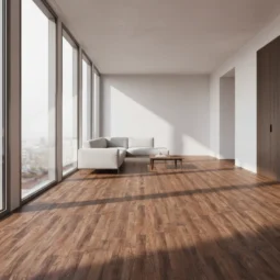 Piso Vinílico En Rollo 1,5mm Bonus Madera Oscura X Mt2