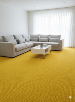 Alfombra Tapizmel Punzonada Diloop Boucle Acanalada X Mt2 Amarillo