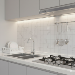 Mosaico Azulejo Vinilo Autoadhesivo Cuadrado 30x 30cm X Unidad Cuarzo Nieve