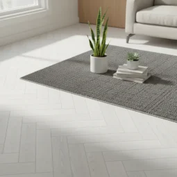 Piso Vinilico En Rollo 2,5mm Madera Blanca Parquet X Mt2