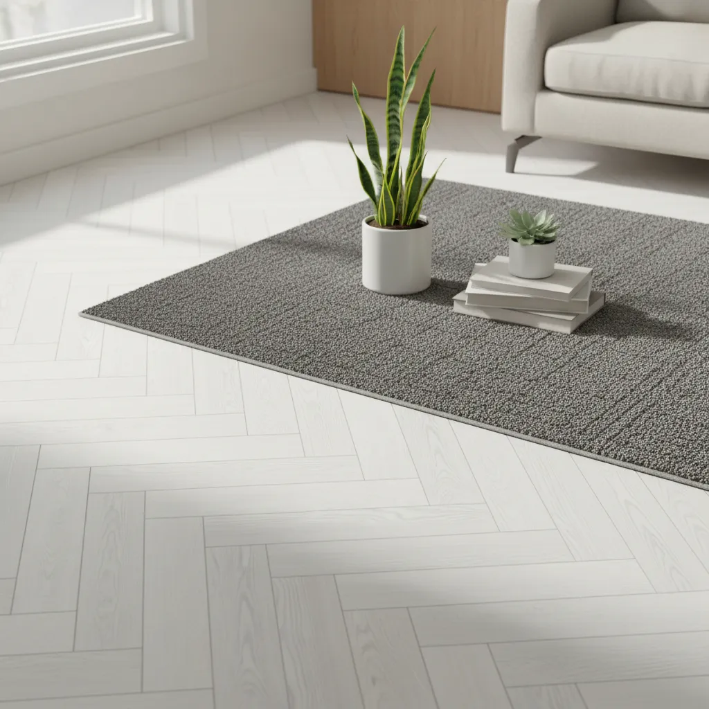 Piso Vinilico En Rollo 2,5mm Madera Blanca Parquet X Mt2