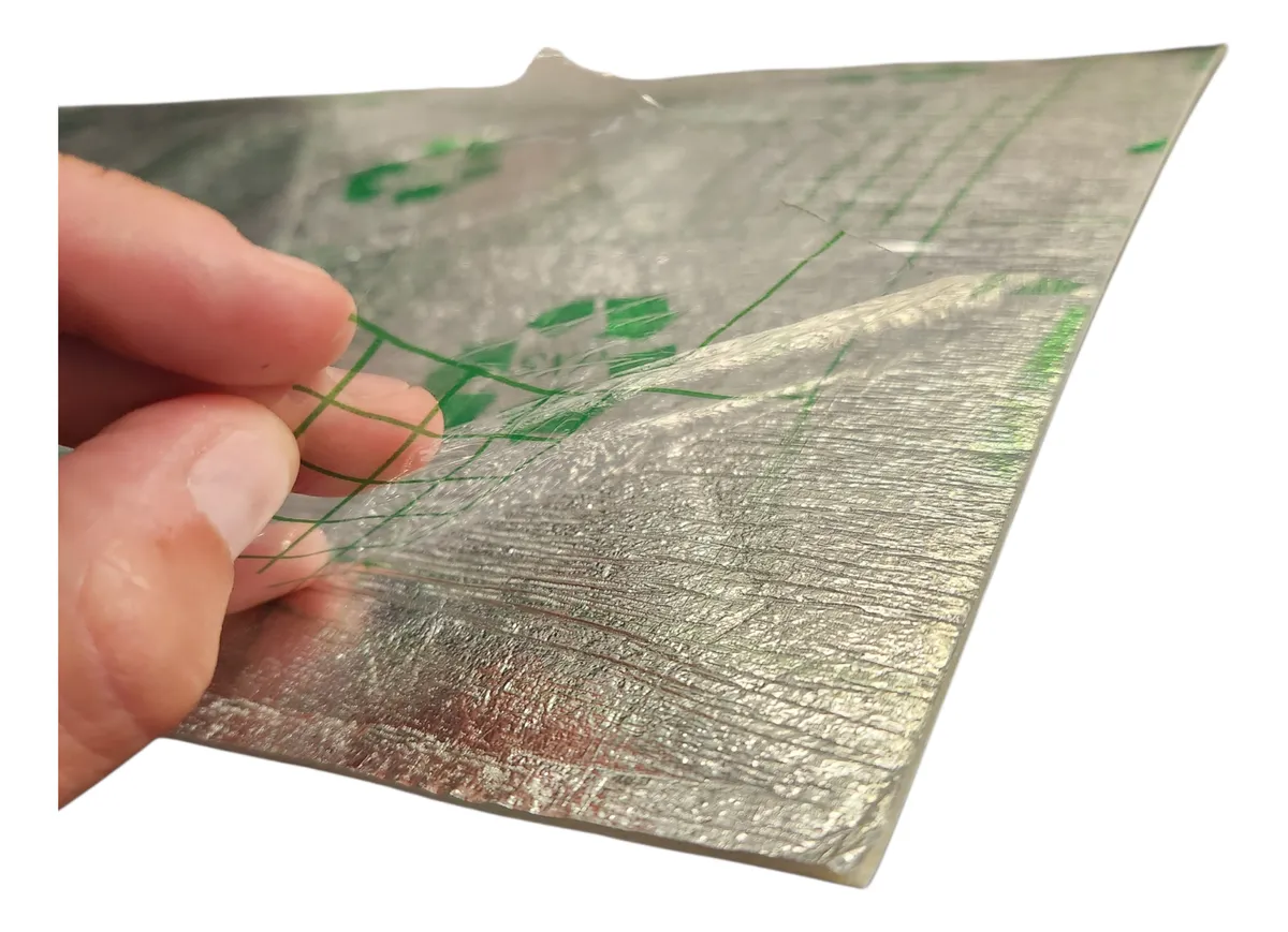 Baldosa Placa Autoadhesiva Soft Pared Cuero Marfil 70x70cm - Imagen 3