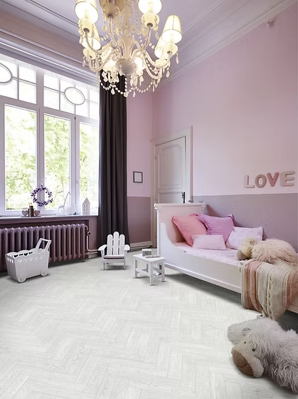 Piso Vinilico En Rollo 2,5mm Madera Blanca Parquet X Mt2 - Imagen 2