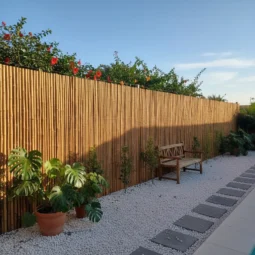 Cerco De Cañas Natural Bambu Divisiones Jardin 1,80mt X 1mt