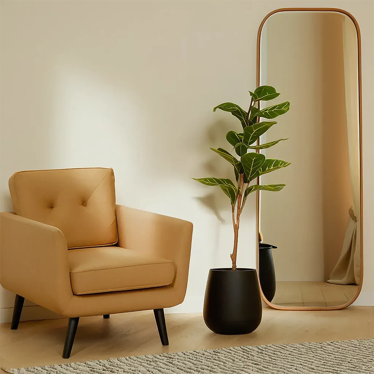Planta Artificial Grnade Decoracion Hoja Violin 120cm - Imagen 3