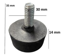 Alternative view of Regaton Goma Regulable Rosca Pata 5/16 8mm X 12 Unidades