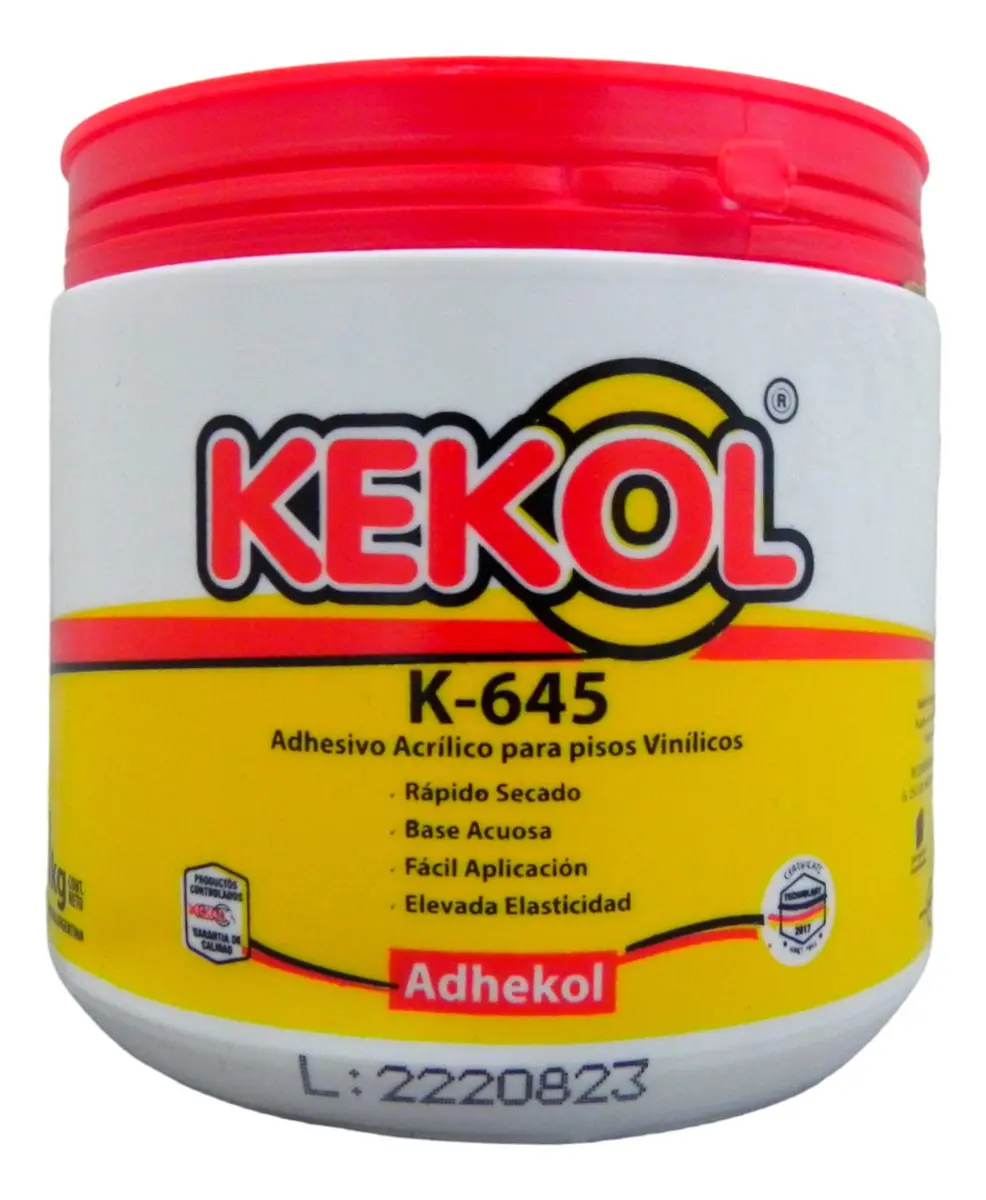 Adhesivo Base Acuosa Kekol K645 Piso Vinilico Baldosa 1Lt - Imagen 6