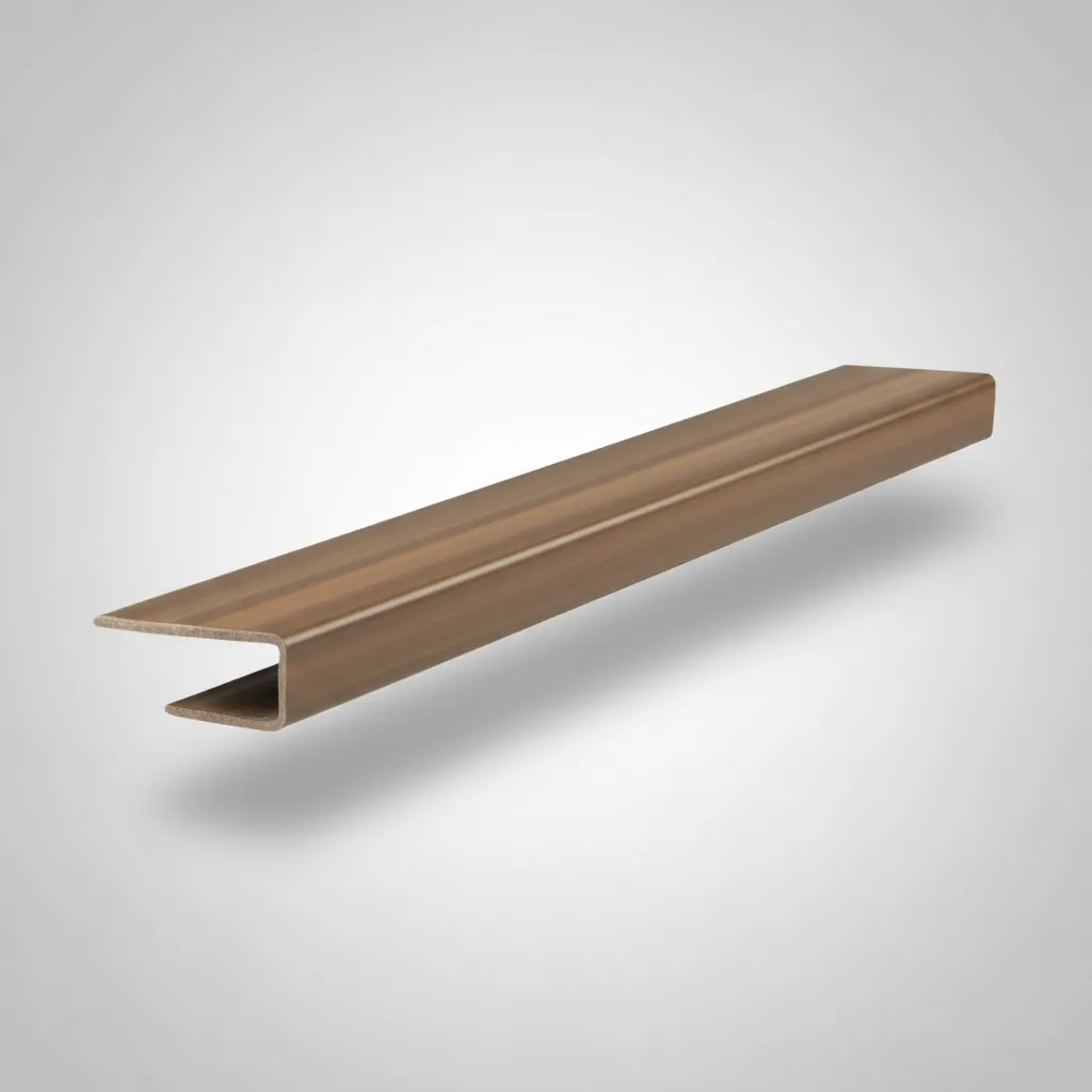 Perfil Borde J Machimbre Pvc Cielorraso Marron Oscuro X 2,80mt - Imagen 3