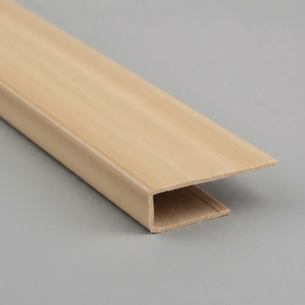Perfil Borde J Machimbre Pvc Cielorraso Marron Claro X 2,80mt - Imagen 4
