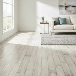 Piso Vinilico Rollo 2,6mm Madera Gastada Blanca Tarket X Mt2
