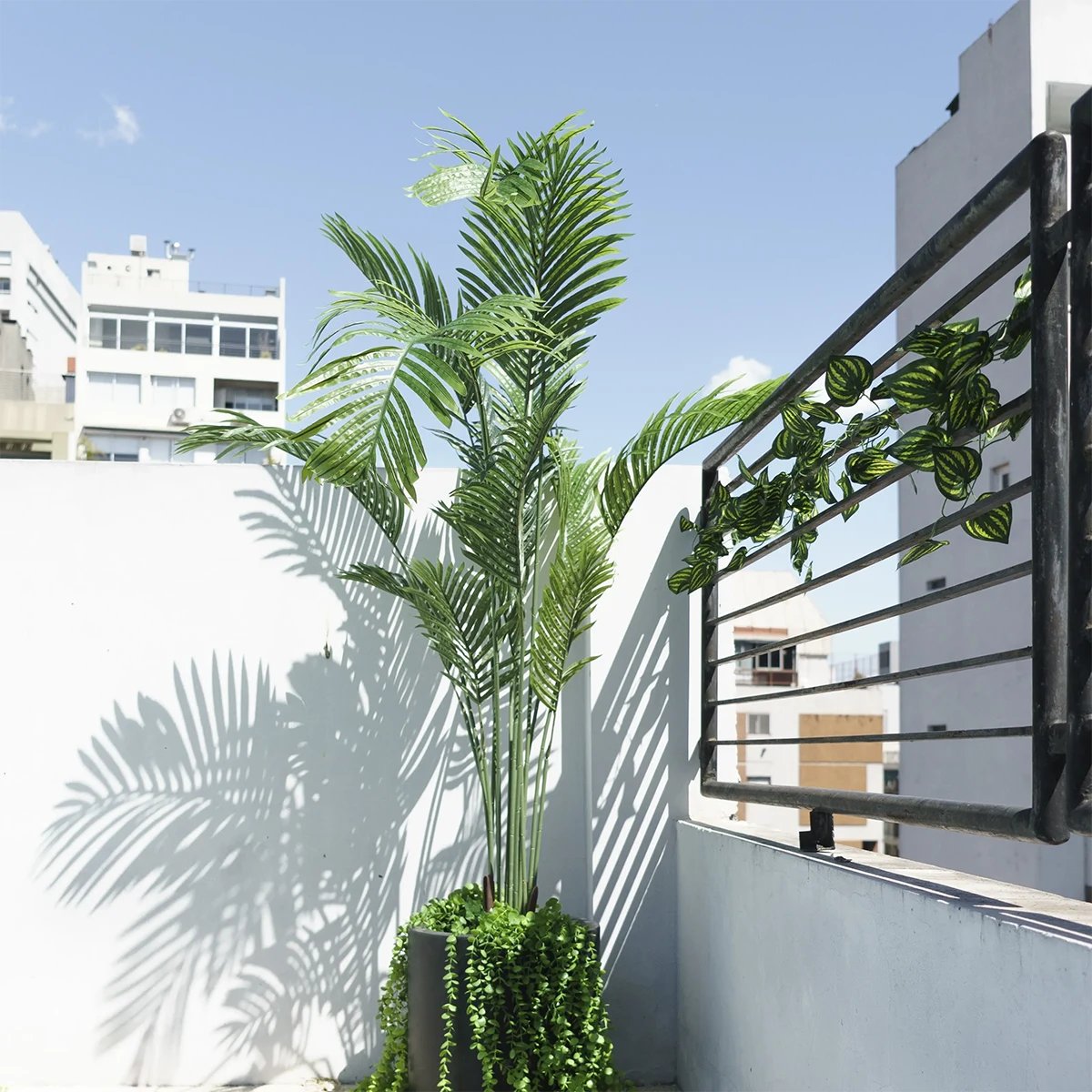 Planta Artificial Exterior Decoración Palmera Areca 200cm