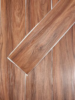 Listón Vinilico Autoadhesivo 2mm Piso Pared Simil Madera Oscura Caja 5.016mt2