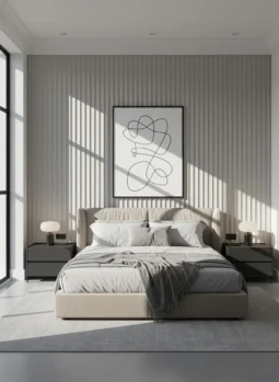 Wall Panel Ondas Revestimiento Pared Wpc 21cm X 2,90mts Lino Claro