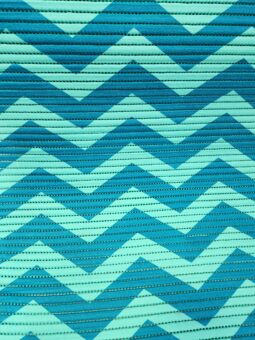 Camino Antideslizante Esponjoso Foam Ancho 65cm Diseño X Mtl Zigzag Verde - Imagen 3