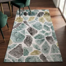 Camino Antideslizante Esponjoso Foam Ancho 65cm Diseño X Mtl Piedras