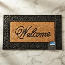Felpudo Coco Entrada Casa Alto transito Goma Welcome 45x75cm