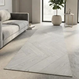 Alfombra Vinilica Deco Cocina Living Lavable 60x100cm Parquet Madera - Imagen 4