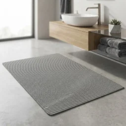 Camino Antideslizante Vinilico Espumado Esponjoso Ancho 65cm Gris liso