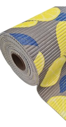 Camino Antideslizante Esponjoso Foam Ancho 65cm Diseño X Mtl Limones - Imagen 4