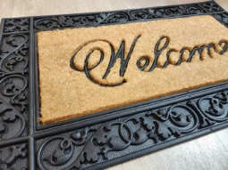 Felpudo Coco Entrada Casa Alto transito Goma Welcome 45x75cm - Imagen 4