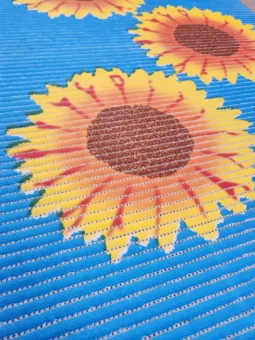 Camino Antideslizante Esponjoso Foam Ancho 65cm Diseño X Mtl Girasoles - Imagen 5