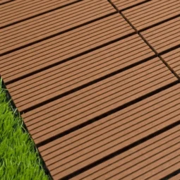 Alternative view of Baldosa Piso Deck Wpc Encastrable Exterior Balcon 30x30cm Marron Claro